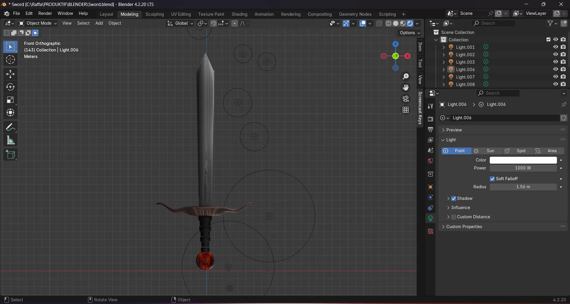 3D Fantasy Sword Asset