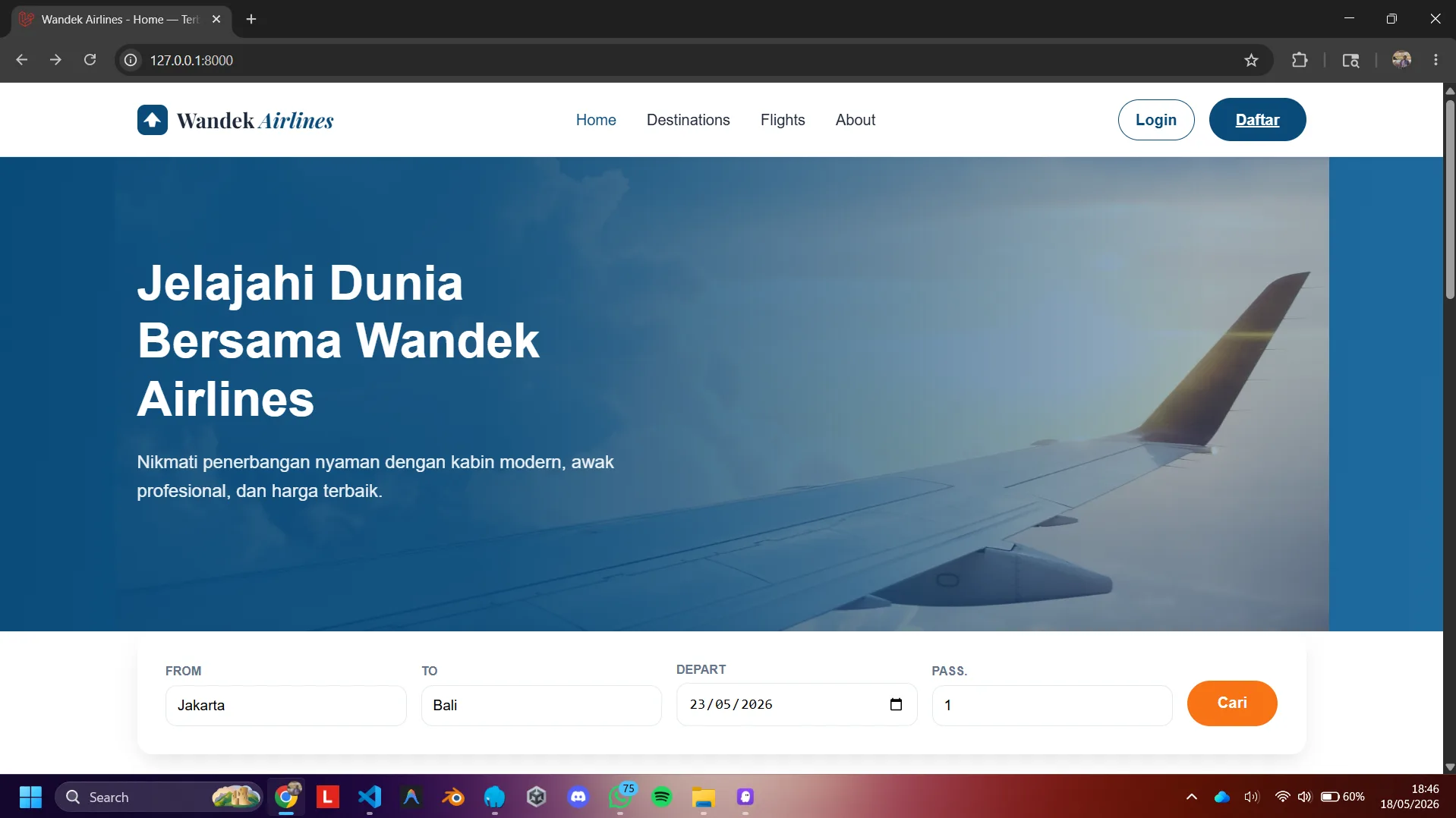 Wandek Airlines Ticketing System